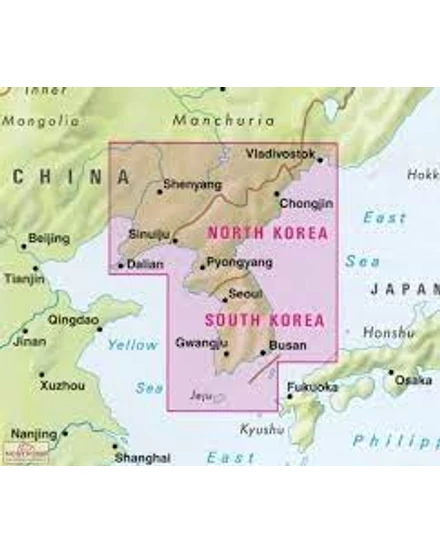 Cartographia Korea észak és dél térkép 9783865742902