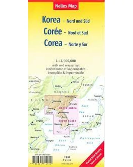Cartographia Korea észak és dél térkép 9783865742902