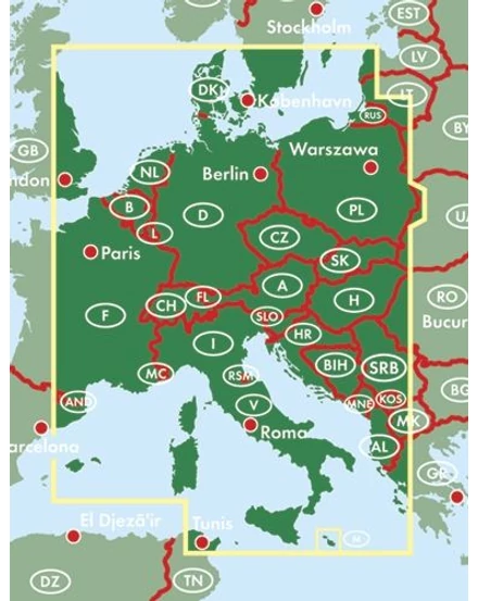 Cartographia Közép-Európa térkép (Freytag) 9783707907568