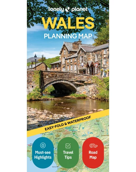 Cartographia Wales laminált térkép - Lonely Planet 9781788688987
