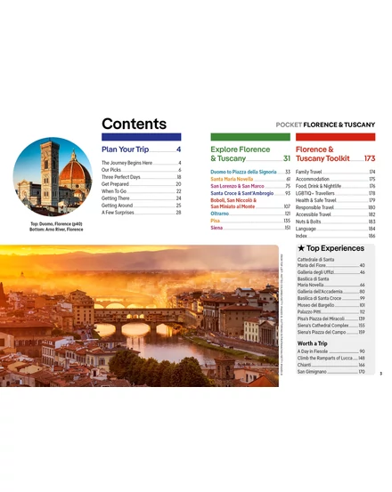 Firenze és Toszkána Pocket útikönyv Lonely Planet (angol)