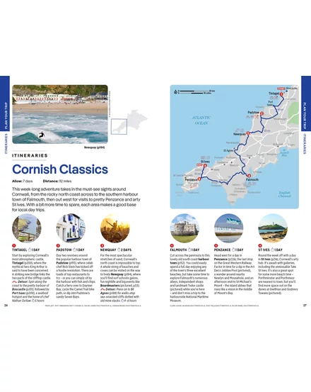 Cartographia Devon és Cornwall útikönyv Lonely Planet (angol) 9781837583430