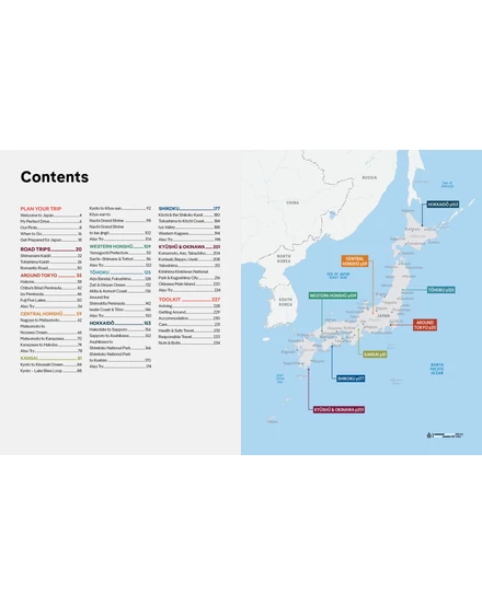 Cartographia Road Trips Japan Lonely Planet (angol) 9781837586820