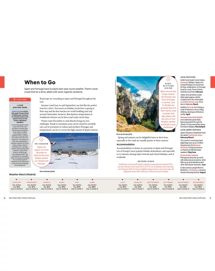 Spanyolország és Portugália Best  Road Trips útikönyv Lonely Planet (angol)