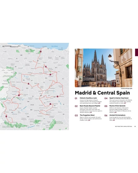 Spanyolország és Portugália Best  Road Trips útikönyv Lonely Planet (angol)