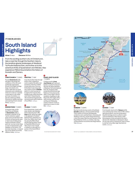 Cartographia Új-Zéland - Déli szigetek útikönyv Lonely Planet (angol) 9781838691738