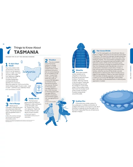 Cartographia-Tasmánia (Experience) képes útikönyv Lonely Planet-9781838695637