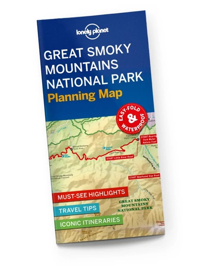 Cartographia Great Smoky Mountains Nemzeti Park útvonaltervező térkép Lonely Planet 9781788685955