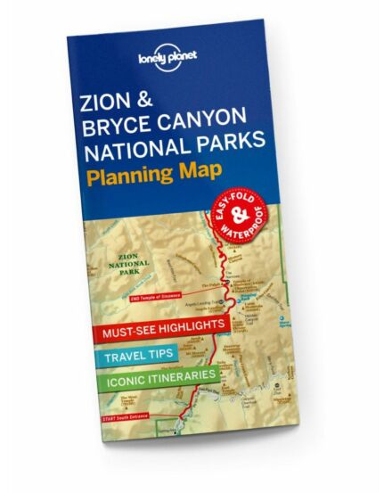 Cartographia Zion & Bryce Canyon Nemzeti park útvonaltervező térkép Lonely Planet 9781788686167