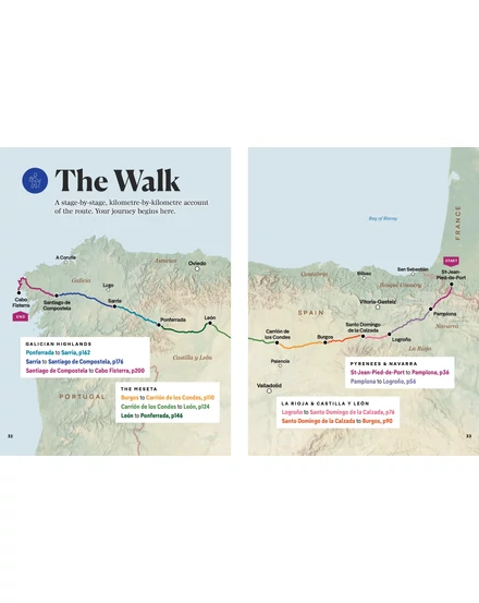 Camino de Santiago zarándokút útikönyv (angol) Lonely Planet