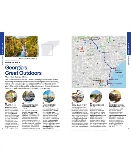 USA áll. Georgia/Carolina útikönyv Lonely Planet (angol)