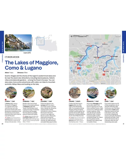 Olasz tavak útikönyv Lonely Planet (angol)