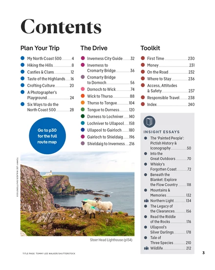 Skót felföld északi partvidék (Journey North Coast 500) útikönyv Lonely Planet (angol)