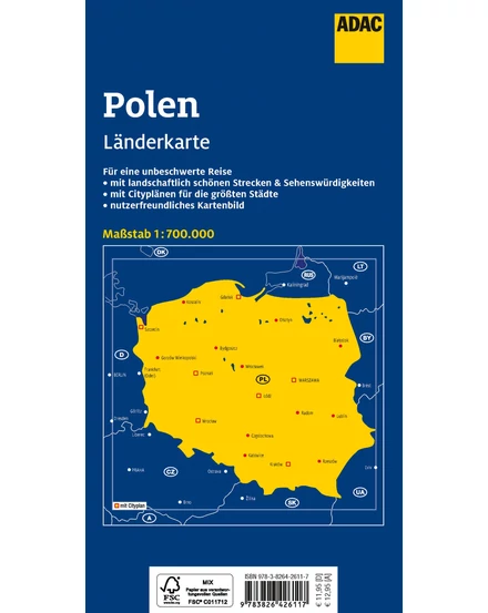 Cartographia-Lengyelország térkép-ADAC-9783826426117