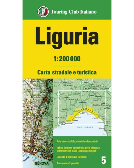 Cartographia-Liguria régiótérkép-TCI-9788836577958
