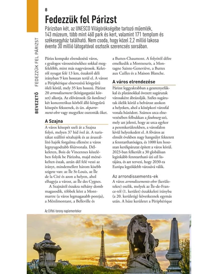 Cartographia Párizs felfedező útikönyv térképpel 9789635051595