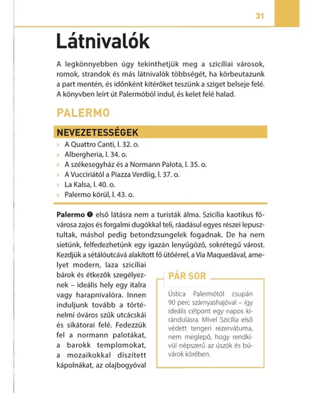 Cartographia Szicília barangoló útikönyv 9789635051632