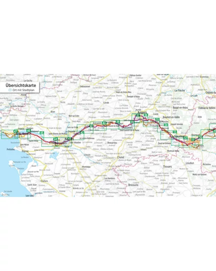 Cartographia Loire menti kerékpárutak kalauza (német) - Esterbauer-9783711100641