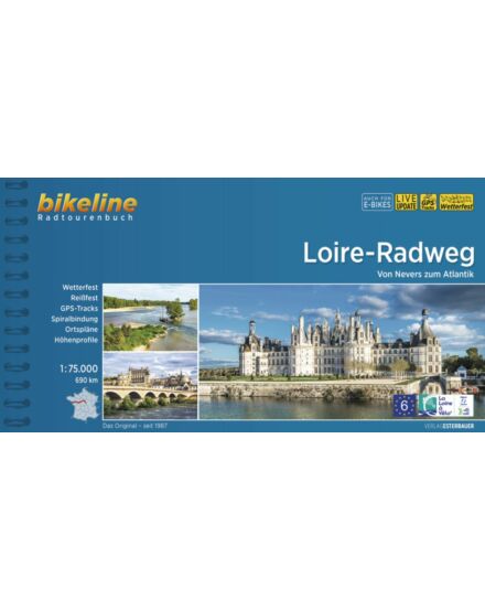 Cartographia Loire menti kerékpárutak kalauza (német) - Esterbauer-9783711100641