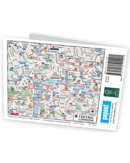 Cartographia London közlekesése PopOut várostérkép-9781914515491