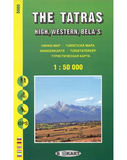 Cartographia TP5000 Tátra (Magas-, Nyugati-, Bélai) turistatkp. 1:50e.  angol 9788387873783