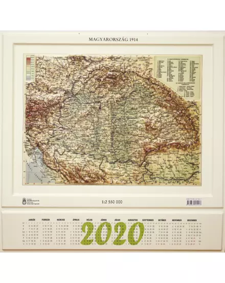 Cartographia Magyarország (1914) dombortérkép 52 X 40 cm - 9789632574127