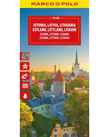 Cartographia Észtország, Lettország, Litvánia térkép 9783575021922