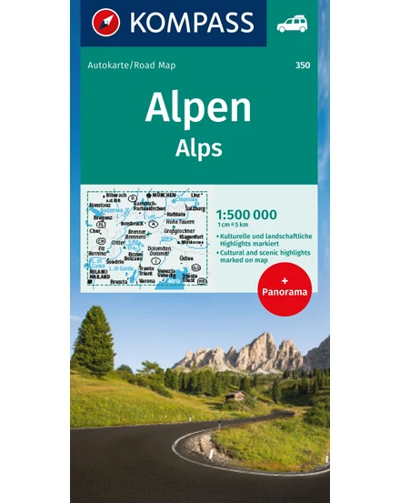 Cartographia K 350 Alpok autótérkép 9783991218227