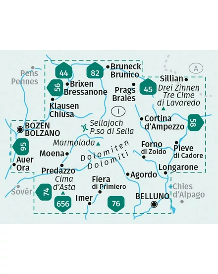 Cartographia K 672 Dolomitok turistatérkép-9783991541684