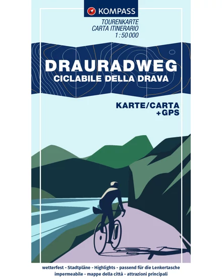 Cartographia K 7027 Dráva kerékpárút kerékpáros turistatérkép - 9783991542414