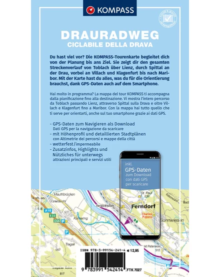 Cartographia K 7027 Dráva kerékpárút kerékpáros turistatérkép - 9783991542414