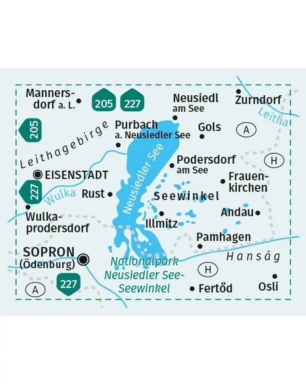 Cartographia K 215 Fertő tó (Neusiedler See) turistatérkép 9783991540267