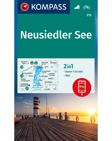 Cartographia K 215 Fertő tó (Neusiedler See) turistatérkép 9783991540267