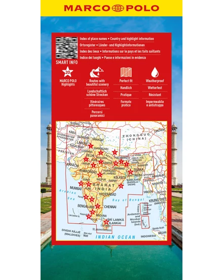 Cartographia India, Sri Lanka, Nepál, Banglades térkép 9783575020673