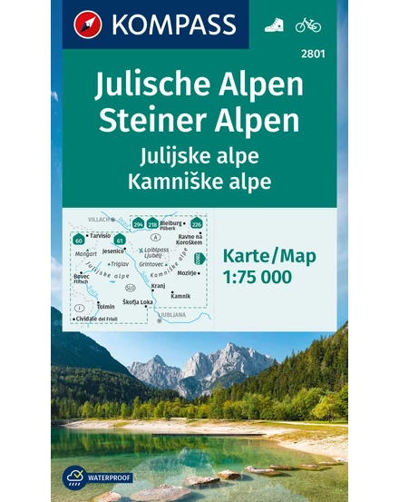 Cartographia K 2801 Júliai-Alpok, Kamniki-Alpok turistatérkép 9783991219835