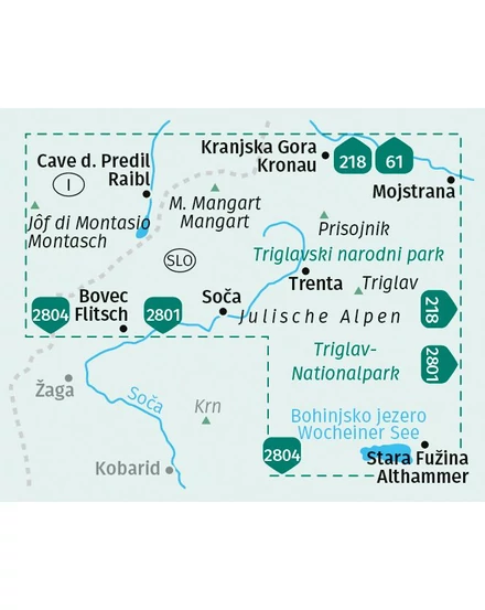 Cartographia K 064 Júliai-Alpok/Triglav turistatérkép 9783991540809