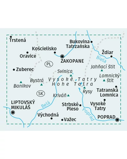 Cartographia K 2100 Magas-Tátra turistatérkép 9783991540878