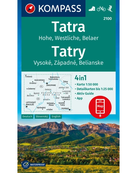 Cartographia K 2100 Magas-Tátra turistatérkép 9783991540878