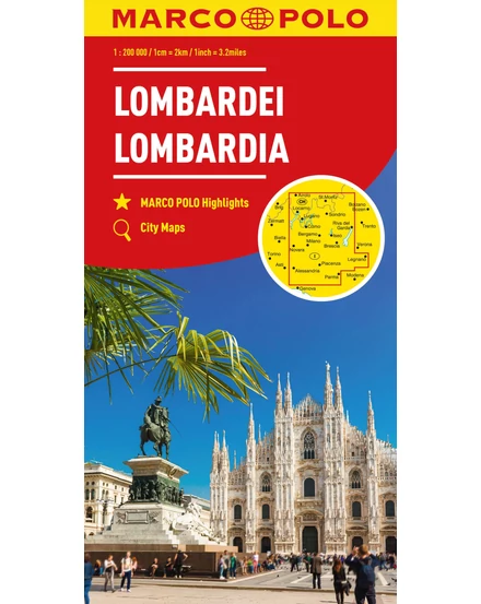 Cartographia Olaszország résztérkép- Lombardia 9783575017598