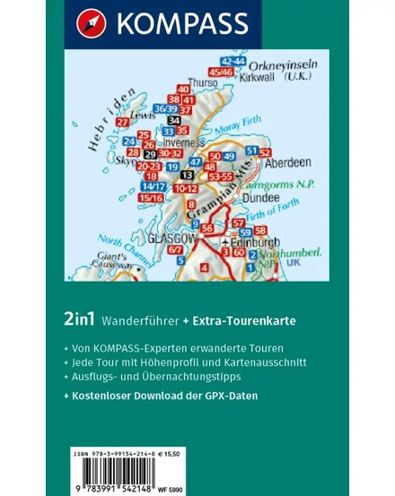 Cartographia K 5990 Skócia - tengerparti és felföldi túrák térkép+kalauz-9783991542148