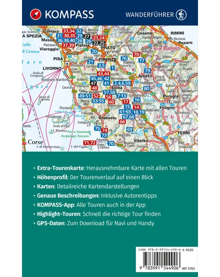 Cartographia KOMP 5763 Toskana turistakalauz + térkép - 9783991544906