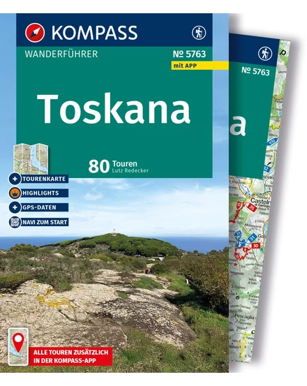 Cartographia KOMP 5763 Toskana turistakalauz + térkép - 9783991544906