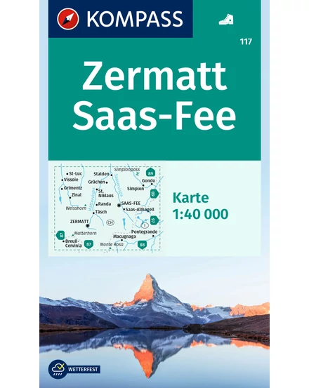 Cartographia K 117 Zermatt - Saas Fee turistatérkép 9783991541790