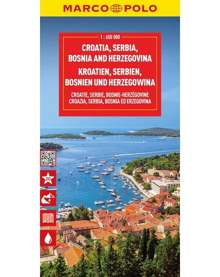 Cartographia Horvátország, Szerbia, Szlovénia, Bosznia-Hercegovina, Koszovó, Montenegró térkép 9783575018731