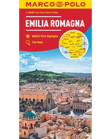 Cartographia Olaszország résztérkép 1:200 000- Emilia Romagna 9783575016553