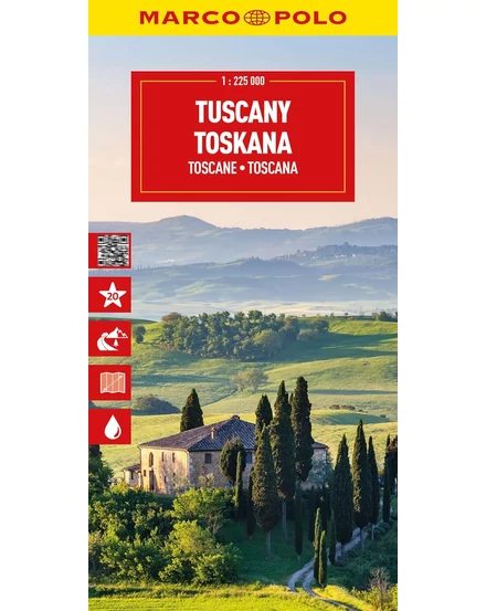 Cartographia Olaszország résztérkép -  Toszkána térkép - Marco Polo-9783575021878