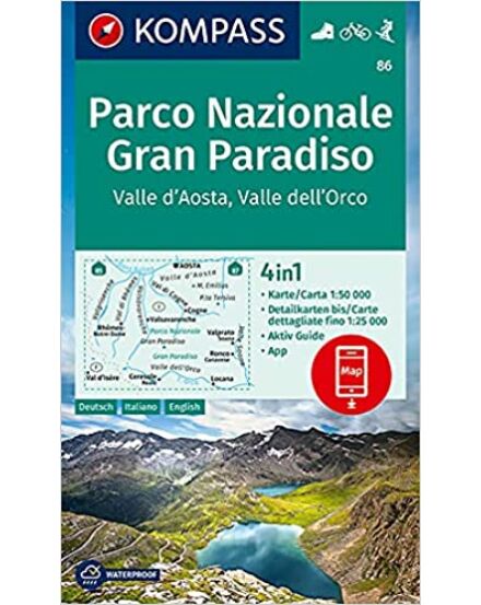 Cartographia K 86 Gran Paradiso Nemzeti Park, Valle d'Aosta, Valle dell'Orco turistatérkép 9783990448335