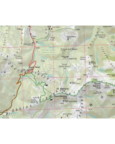 Cartographia -Máramarosi- és Radnai-havasok kerékpáros útvonalak térkép MB04