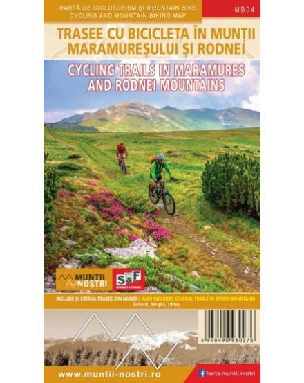 Cartographia Máramarosi- és Radnai-havasok kerékpáros útvonalak térkép MB04 -  Schubert &amp; Franzke 9786069405192
