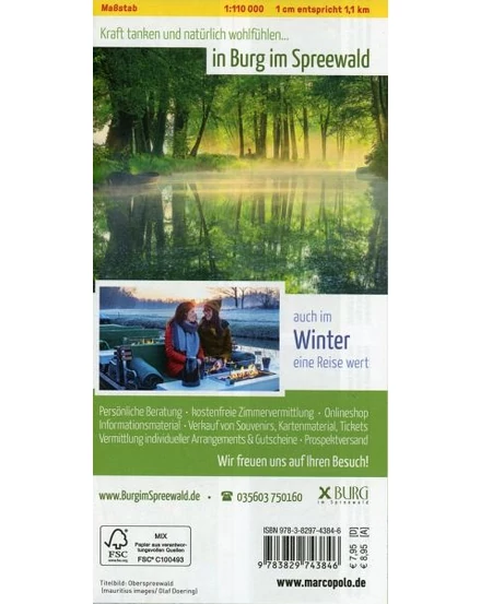Németország szabadidőtérkép 20. Spreewald, Niederlausitz - Marco Polo - 9783829743846